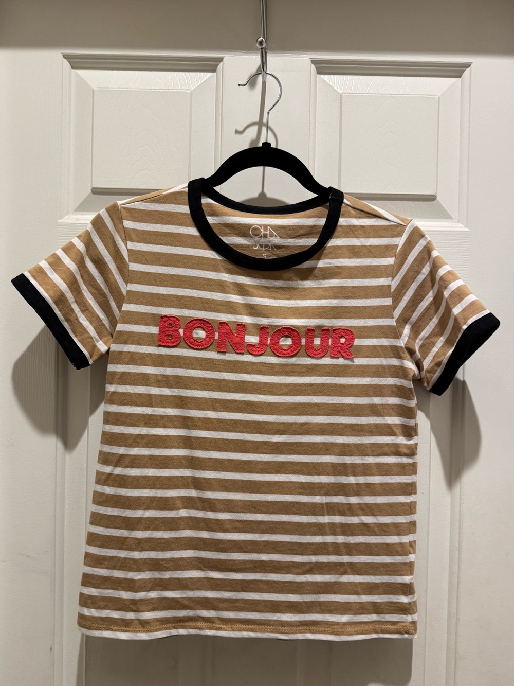 Chaser Bonjour Stripe Tee Size Small